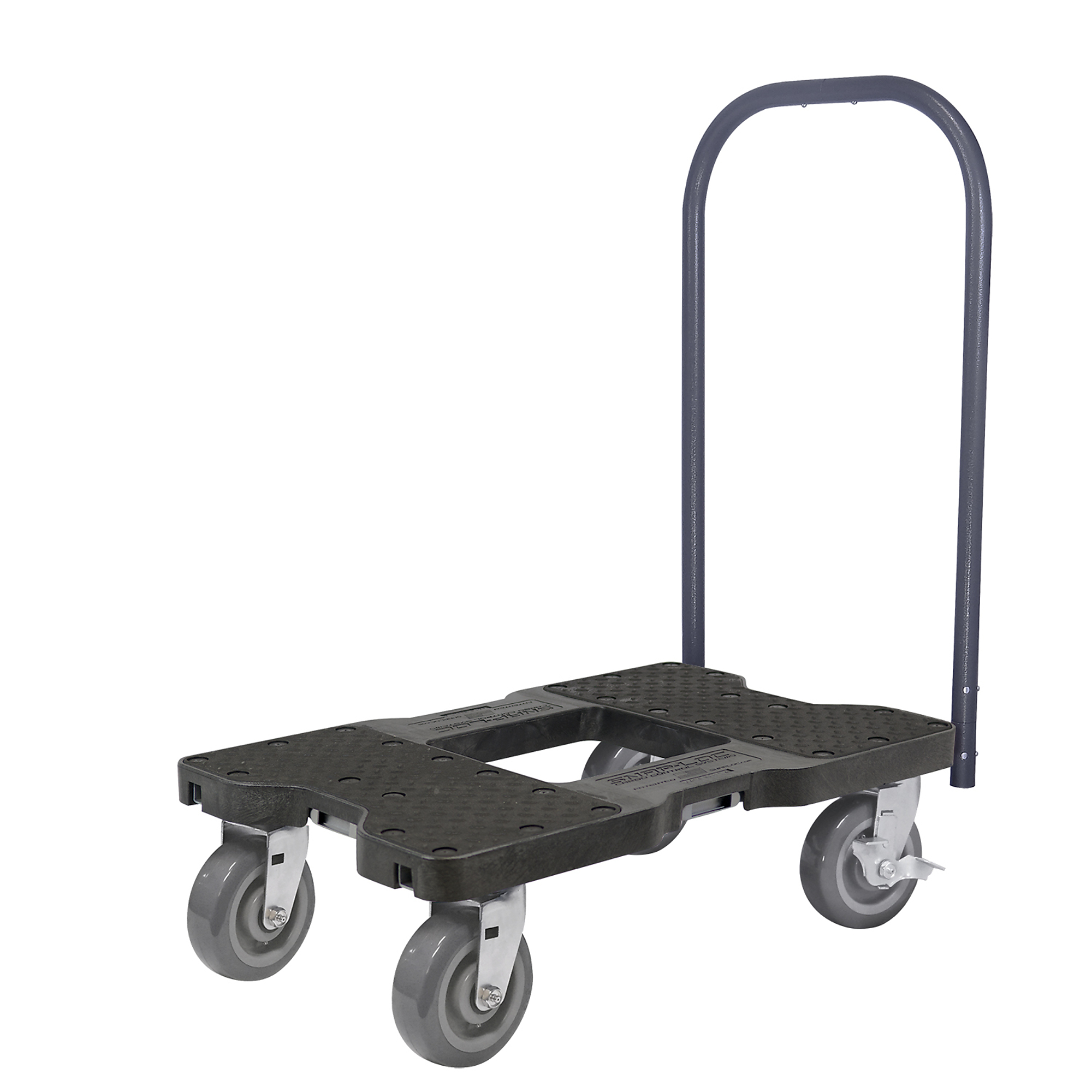 Snap-Loc Super-Duty E-Track Push Cart Dolly - 1800-Lb. Capacity, 33.5in. x 20.5in. x 40in., Black, Model# SL1800P6B